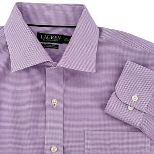 Lauren Ralph Lauren Mens Shirt Classic Fit‎ Stretch Non Iron  Pink 16.5 34/35